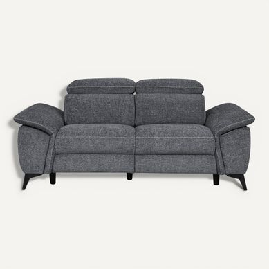 Canapé 2 places relax Newport III tissu gris foncé Canapé 2 places relax Newport III tissu gris foncé vue de face