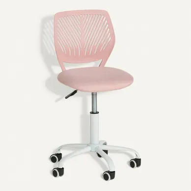 Chaise dactylo LOISE Rose vue 3/4