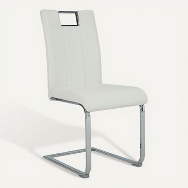 Chaise LEONNE Blanc Chaise LEONNE Blanc vue 3/4