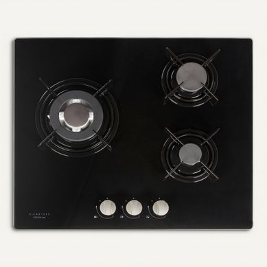 Table de cuisson gaz SIGNATURE STG3VFN 3 foyers Table de cuisson gaz SIGNATURE STG3VFN 3 foyers vue de face