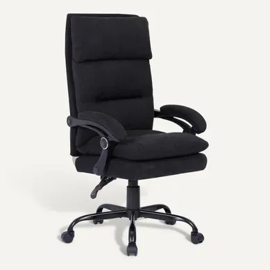 Fauteuil de bureau TERY Noir vue 3/4