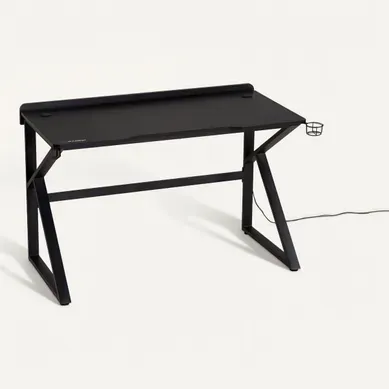 Bureau gamer avec LED BXGAMING Noir EZIO Bureau gamer avec LED BXGAMING Noir EZIO vue 3/4
