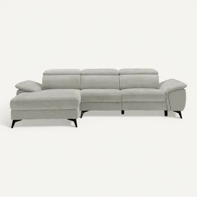 Canapé angle relax méridienn g NEWPORT III tissu grège Canapé angle relax méridienn g NEWPORT III tissu grège vue de face