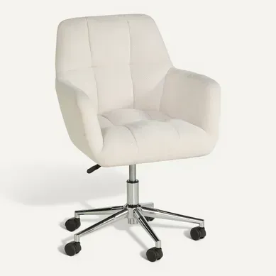 Fauteuil de bureau EDEN blanc Fauteuil de bureau EDEN blanc vue 3/4