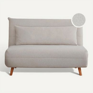 Canapé 2 places convertible IGLOO tissu beige vue de face