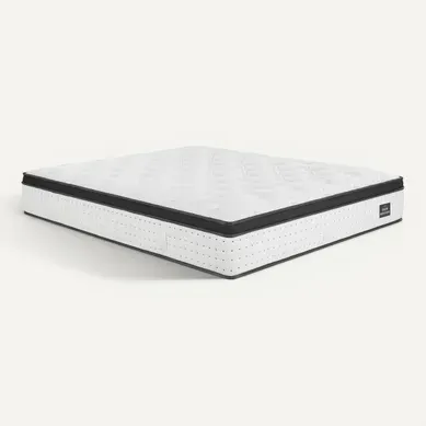 Matelas ressorts 160x200 cm avec 6 cm mémoire de forme NUVIA ép. 30 cm Matelas ressorts 160x200 cm avec 6 cm mémoire de forme NUVIA ép. 30 cm vue 3/4