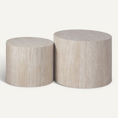 Table basse PALATINO Effet travertin vue de face