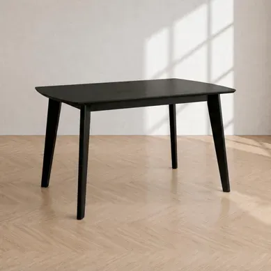 Table extensible L120-160 cm MALENA scandinave noir