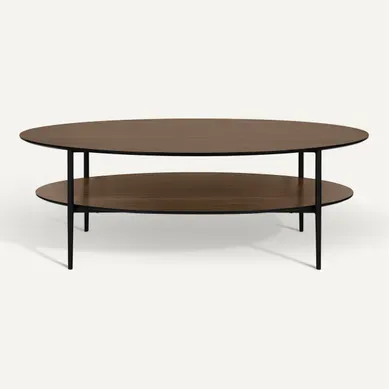 Table basse LUNERA Imitation noyer Table basse LUNERA Imitation noyer vue 3/4