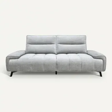 Canapé relax 3 places ALTO tissu gris Canapé relax 3 places ALTO tissu gris vue de face