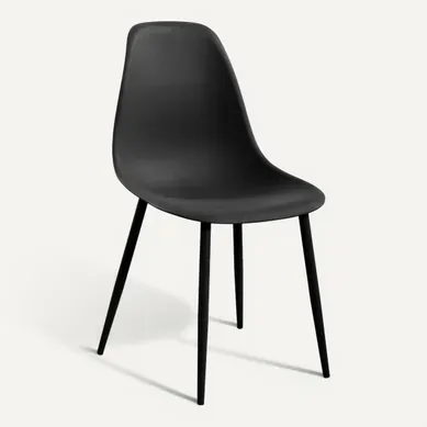 Chaise RAINA Noir Chaise RAINA Noir vue 3/4