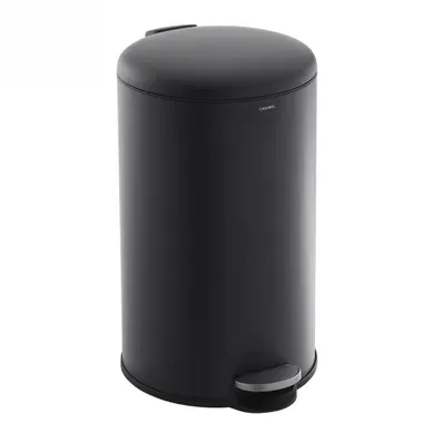 Poubelle 30l - Acier Inoxydable, Pédale Et Couvercle, Noire Poubelle 30l - Acier Inoxydable, Pédale Et Couvercle, Noire