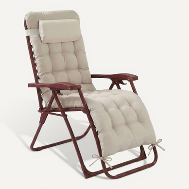 Chaise Pliante Zéro Gravité Terracotta Avec Coussin Deperlant Chaise Pliante Zéro Gravité Terracotta Avec Coussin Deperlant