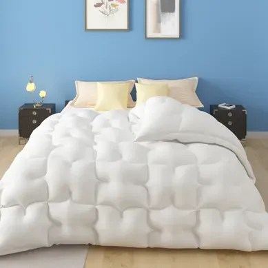 Couette 240x260 cm Chaude Grand Froid Diamant Blanc Garnissage densité 700 g/m2