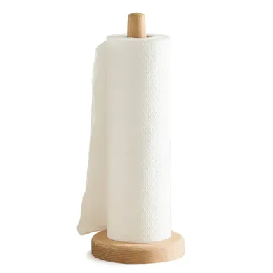 Porte Essuie-tout 13x13x31 Cm Pratique Pour Salle De Bain Et Cuisine, Design Ouvert, Bois Naturel Porte Essuie-tout 13x13x31 Cm Pratique Pour Salle De Bain Et Cuisine, Design Ouvert, Bois Naturel
