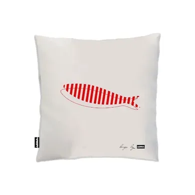 Coussin 100% Coton 50 Cm Poisson Poisson Rouge Coussin 100% Coton 50 Cm Poisson Poisson Rouge