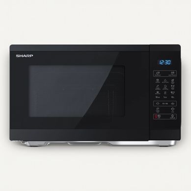 Four micro-ondes grill SHARP - Noir - YC-MG252AE-B - 25L - 900W vue de face
