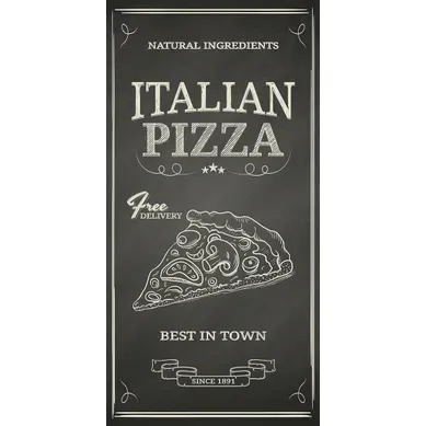 Plaque deco 20x40 FOOD Plaque deco 20x40 FOOD vue 3/4