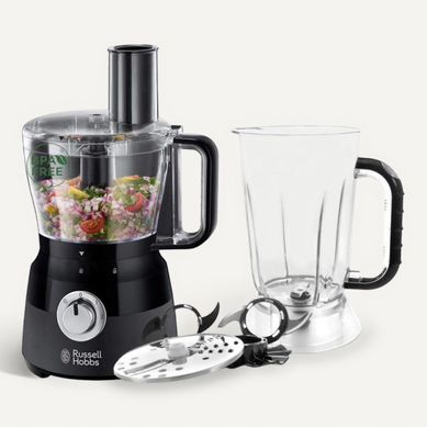Robot Multifonction - 24732-56 - 600 W - Bol 2,5 L - Lames Inox - Disque Réversible - Noir Mat Robot Multifonction - 24732-56 - 600 W - Bol 2,5 L - Lames Inox - Disque Réversible - Noir Mat