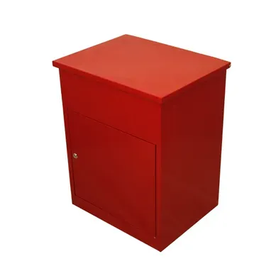 Boîte à Parcels Murale Rouge 58 Cm Sécurisée Large Colis Lettres 5 Clés Inclus
