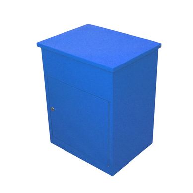 Boîte à Parcels Murale Bleu 58 Cm Sécurisée Large Colis Lettres 5 Clés Inclus