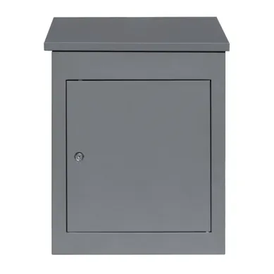Boîte à Colis Lettres Anti-vol Murale En Acier Gris 35 X 19 X 15 Cm