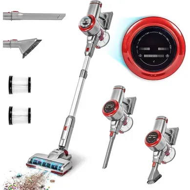 Aspirateur Balai Sans Fil 220w 1x Batterie Au Lithium Rechargeable Filtre Hepa S Duronic Vc24