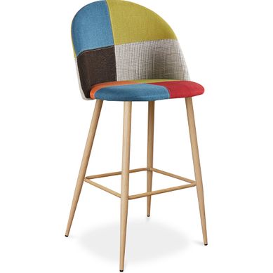 Tabouret Rembourré En Patchwork - Scandinave - Bennett Multicolore