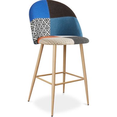 Tabouret Rembourré En Patchwork - Scandinave - Bennett Multicolore