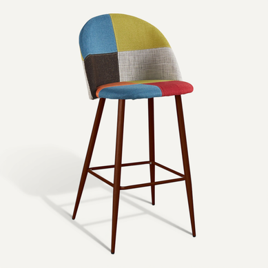 Tabouret Haut Nordique Design Scandinave Fabric - Bennett Fiona Multicolore