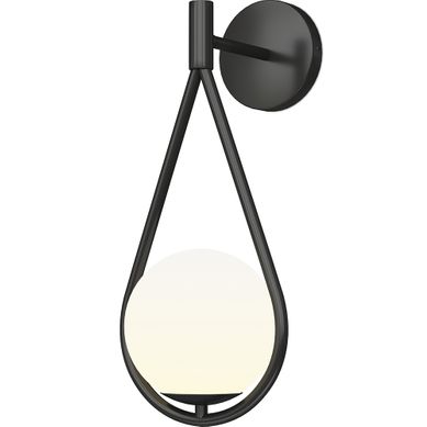 Lampe Murale Style Scandinave, Métal Et Verre - Drop Noir Lampe Murale Style Scandinave, Métal Et Verre - Drop Noir