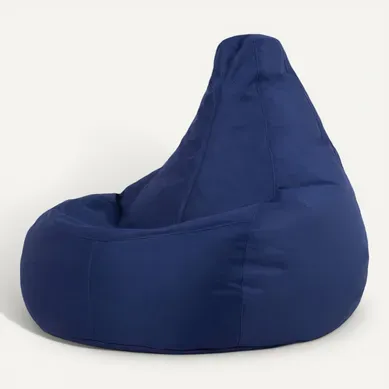 Pouf Icon Inclinable à Dossier Haut Intérieur Extérieur, Salon, Jardin, Bleu Marine, 84 X 84cm Pouf Icon Inclinable à Dossier Haut Intérieur Extérieur, Salon, Jardin, Bleu Marine, 84 X 84cm