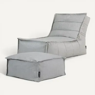 Pouf Otto Méridienne Et Repose-pieds D'intérieur Et D'extérieur Gris Pouf Otto Méridienne Et Repose-pieds D'intérieur Et D'extérieur Gris