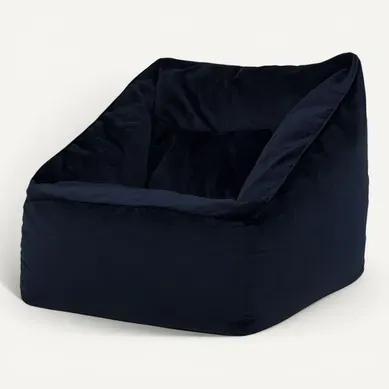 Pouf Fauteuil Natalia Velours Bleu Minuit, Salon, Chambre, 100 X 88cm Pouf Fauteuil Natalia Velours Bleu Minuit, Salon, Chambre, 100 X 88cm