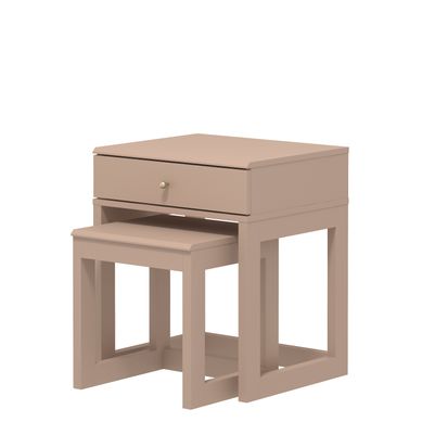 Table d’appoint Wells – Style contemporain et compact - Taupe Table d’appoint Wells – Style contemporain et compact - Taupe
