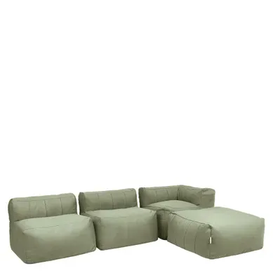 Pouf Canapé De Jardin Modulable Zen 4 Places En Oléfine Imperméable Vert Sauge Pouf Canapé De Jardin Modulable Zen 4 Places En Oléfine Imperméable Vert Sauge