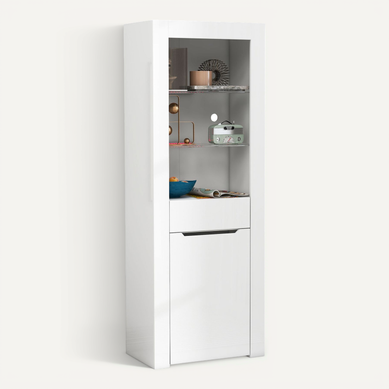 Buffet Rangement 1 Porte 1 Tiroir Et 2 étagère Blanc Buffet Rangement 1 Porte 1 Tiroir Et 2 étagère Blanc