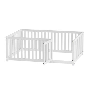 Parc Bébé En Blanc 204 X 147 X 60cm, Convient Aux Lits Enfants 140 X 200 Cm Parc Bébé En Blanc 204 X 147 X 60cm, Convient Aux Lits Enfants 140 X 200 Cm