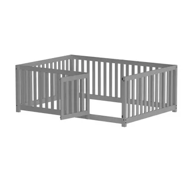 Parc Bébé En Gris 204 X 147 X 60cm, Convient Aux Lits Enfants 140 X 200 Cm Parc Bébé En Gris 204 X 147 X 60cm, Convient Aux Lits Enfants 140 X 200 Cm