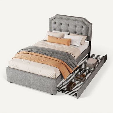 Lit Adulte 90x200cm Avec 2 Tiroirs Gris - Lit Avec Rangement But Lit Adulte 90x200cm Avec 2 Tiroirs Gris - Lit Avec Rangement But