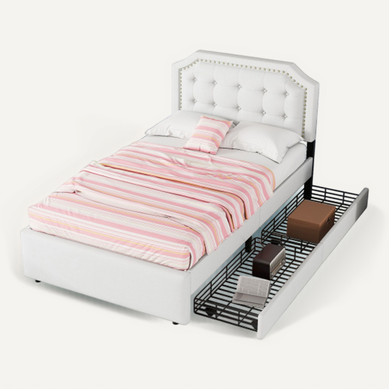 Lit Adulte 90x200cm Avec 2 Tiroirs Beige - Lit Avec Rangement But Lit Adulte 90x200cm Avec 2 Tiroirs Beige - Lit Avec Rangement But