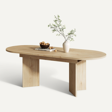 Table à Manger Extensible 120/160 X 80cm Imitation Chêne Table à Manger Extensible 120/160 X 80cm Imitation Chêne
