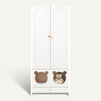 Armoire Enfant Avec 3 Portes Et Penderie Blanc + Imitation Chêne Armoire Enfant Avec 3 Portes Et Penderie Blanc + Imitation Chêne