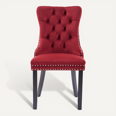 Lot de 2 Chaises De Salle à Manger, Avec Pieds En Bois, Bois Massif, Velours,rouge Lot de 2 Chaises De Salle à Manger, Avec Pieds En Bois, Bois Massif, Velours,rouge