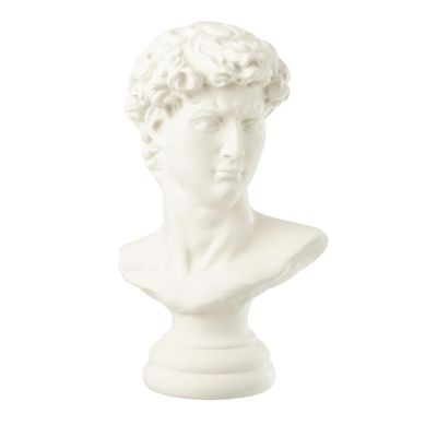 Buste David En Résine "holywood" 51cm Blanc