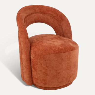 Fauteuil Design Arrondi "anise" 80cm Orange Rouille Fauteuil Design Arrondi "anise" 80cm Orange Rouille