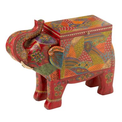 Coffre éléphant En Bois "delhi" 79cm Multicolore Coffre éléphant En Bois "delhi" 79cm Multicolore