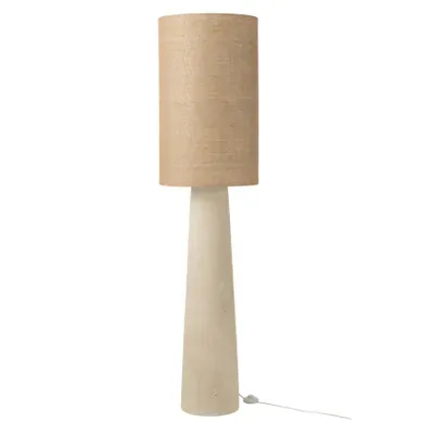 Lampadaire En Jute Et Fibre De Verre - 42x42x169 Cm - Beige Foncé