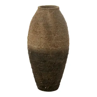 Vase Antique En Ciment "mack" 80cm Marron et Noir