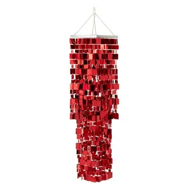 Abat-jour Suspension Design "disco" 122cm Rouge